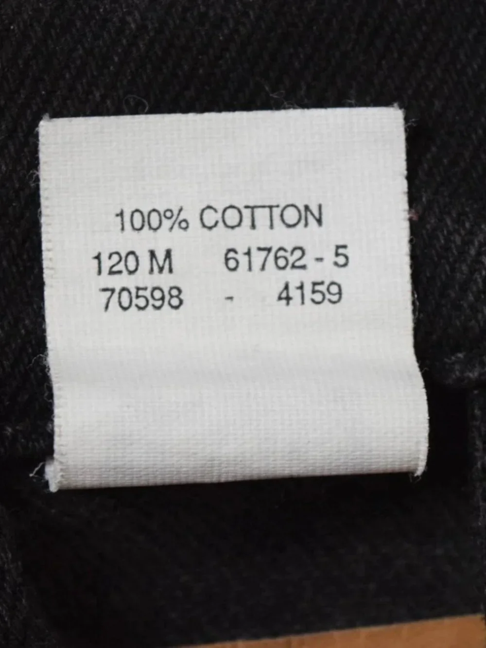 Vintage Levi’s 70598 4159‎ Black Denim Trucker Jacket XL 